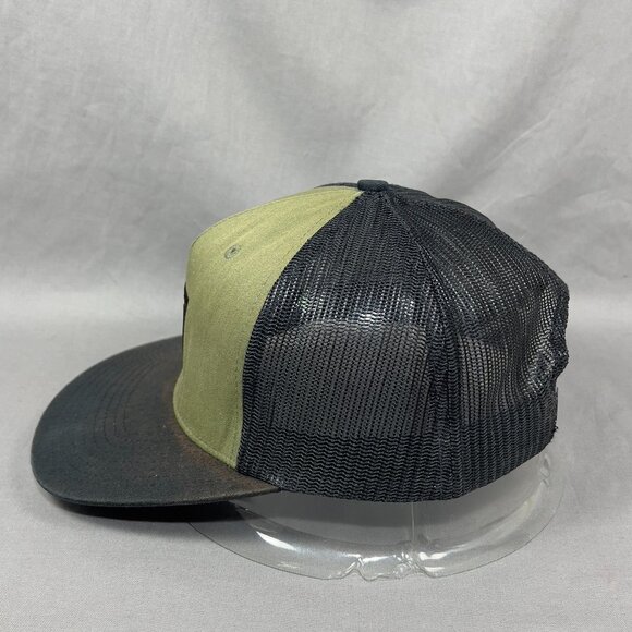 RVCA Snapback Hat Cap Black Trucker Mesh Streetwear Skater Surfer Outdoor Mens - Picture 4 of 15